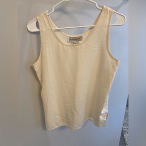 Silk Exchange cream sleeveless top size small